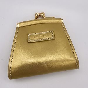 FOSSIL like new vintage gold coin purse and key holder